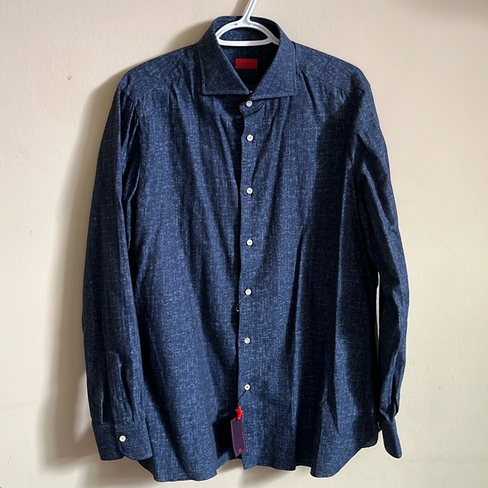 NWT Isaia Napoli - Navy Dress Shirt
